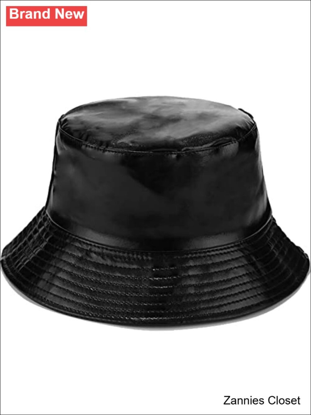 🤠 XYIYI Wide Brim Waterproof PU Leather Rain Bucket Hat Packable Unisex